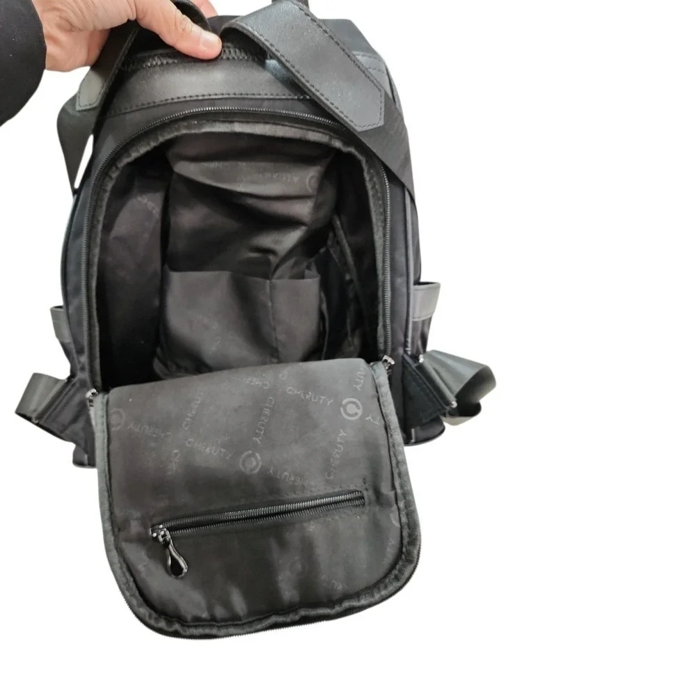 Cheruty Convertible Backpack Women Medium Black Nylon Travel Commuter Bag